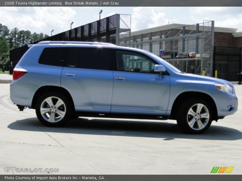Blue Streak Metallic / Ash Gray 2008 Toyota Highlander Limited