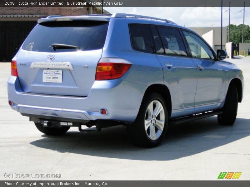 Blue Streak Metallic / Ash Gray 2008 Toyota Highlander Limited