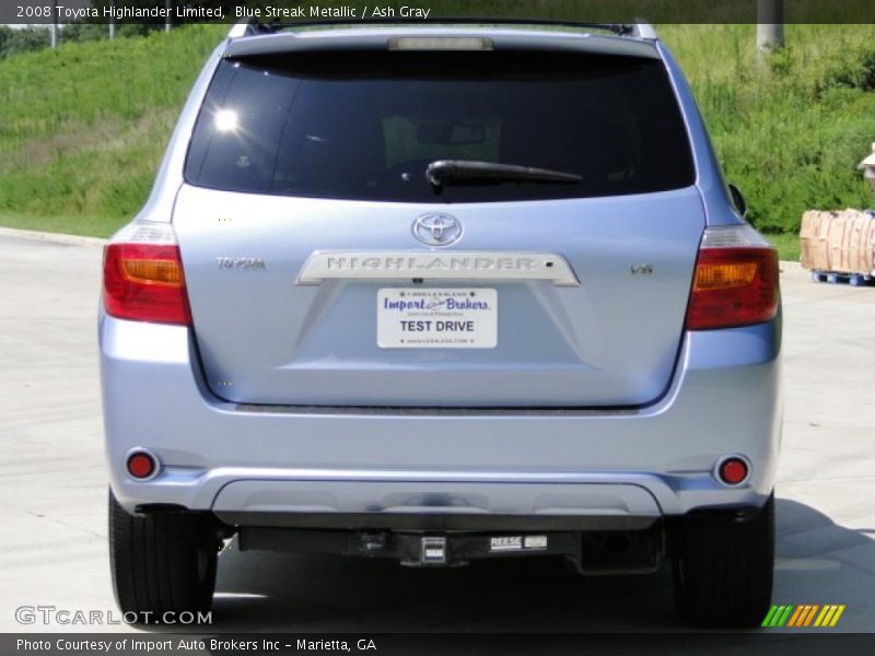 Blue Streak Metallic / Ash Gray 2008 Toyota Highlander Limited