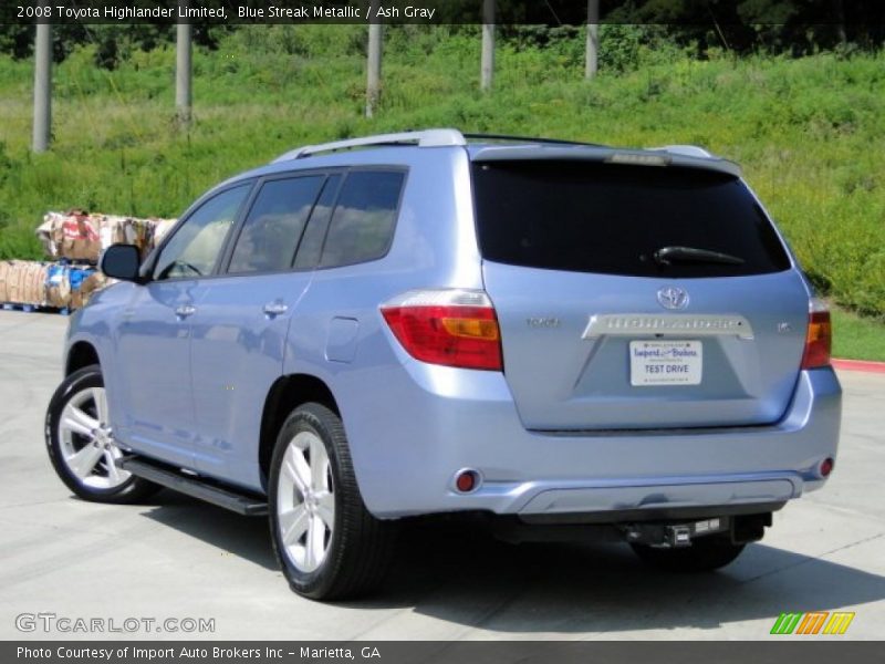 Blue Streak Metallic / Ash Gray 2008 Toyota Highlander Limited