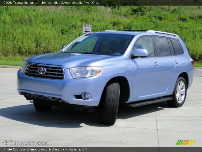 Blue Streak Metallic / Ash Gray 2008 Toyota Highlander Limited