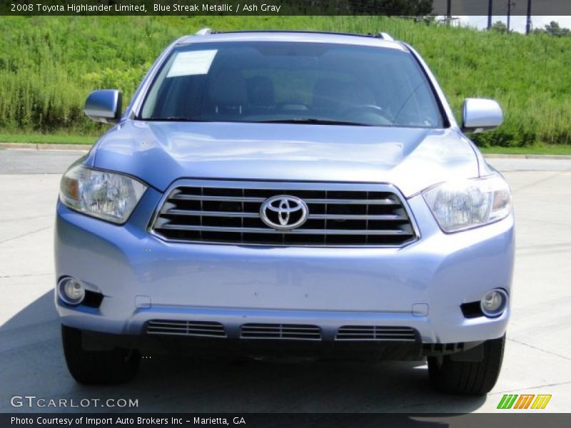 Blue Streak Metallic / Ash Gray 2008 Toyota Highlander Limited