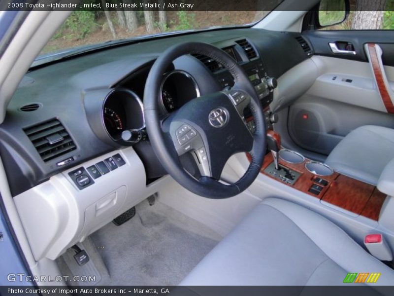 Blue Streak Metallic / Ash Gray 2008 Toyota Highlander Limited