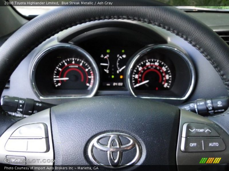 Blue Streak Metallic / Ash Gray 2008 Toyota Highlander Limited