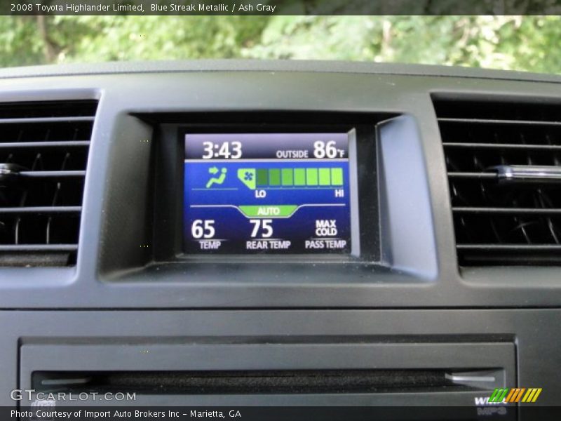Blue Streak Metallic / Ash Gray 2008 Toyota Highlander Limited