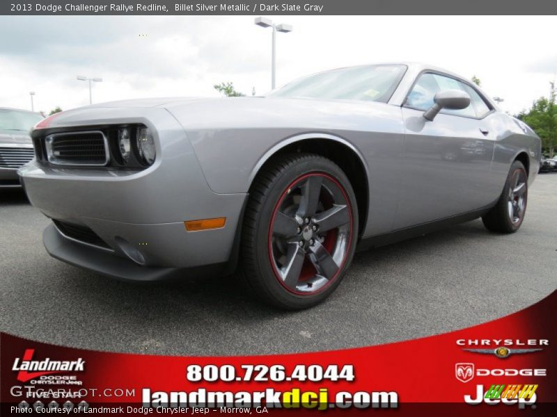 Billet Silver Metallic / Dark Slate Gray 2013 Dodge Challenger Rallye Redline