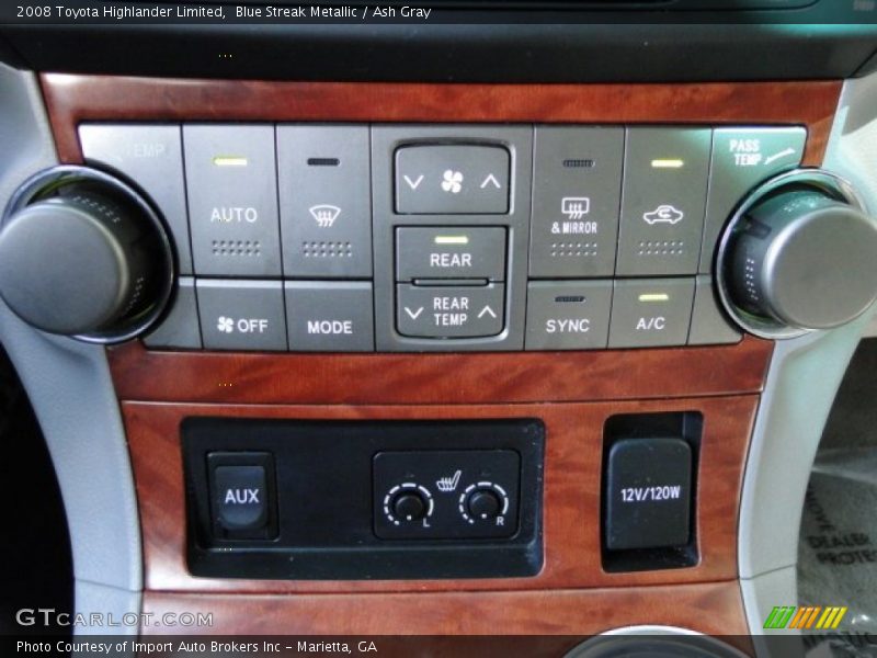 Blue Streak Metallic / Ash Gray 2008 Toyota Highlander Limited