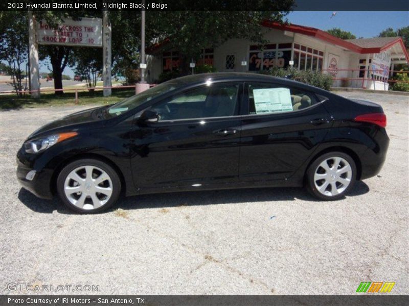 Midnight Black / Beige 2013 Hyundai Elantra Limited