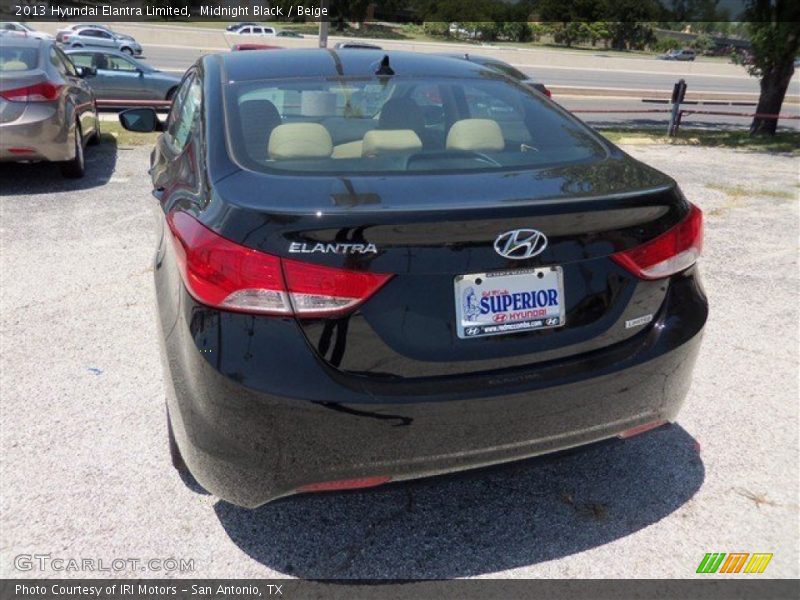 Midnight Black / Beige 2013 Hyundai Elantra Limited