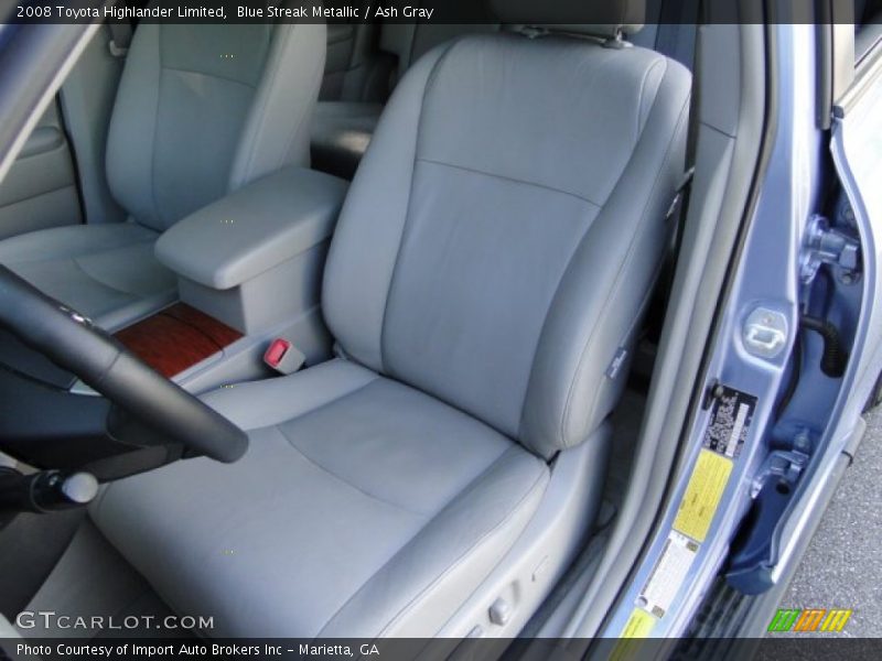 Blue Streak Metallic / Ash Gray 2008 Toyota Highlander Limited