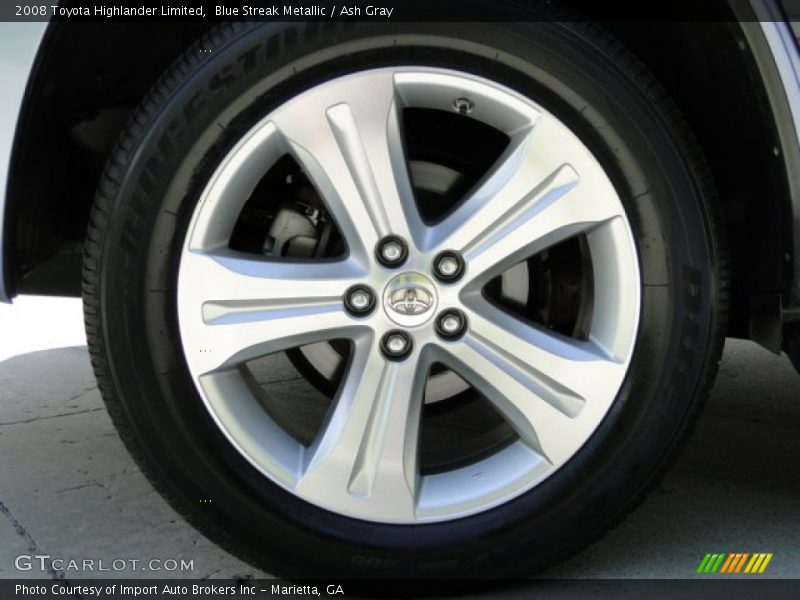 Blue Streak Metallic / Ash Gray 2008 Toyota Highlander Limited