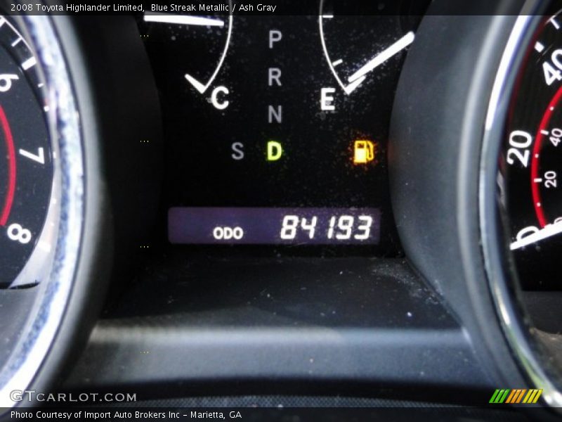 Blue Streak Metallic / Ash Gray 2008 Toyota Highlander Limited