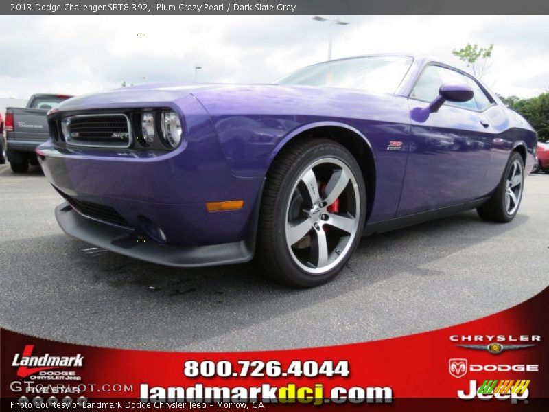 Plum Crazy Pearl / Dark Slate Gray 2013 Dodge Challenger SRT8 392