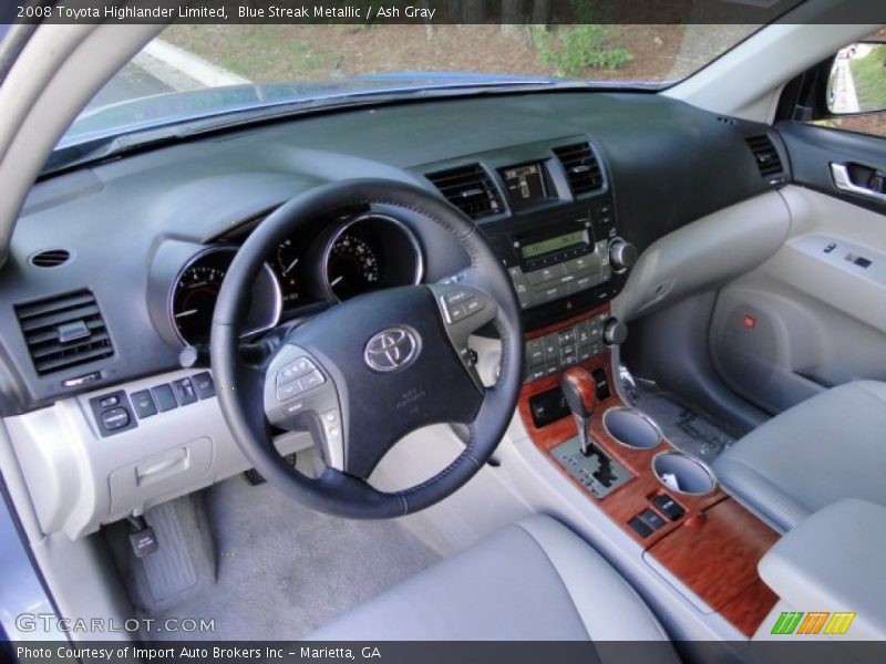 Blue Streak Metallic / Ash Gray 2008 Toyota Highlander Limited