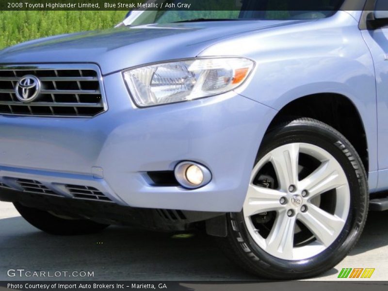 Blue Streak Metallic / Ash Gray 2008 Toyota Highlander Limited