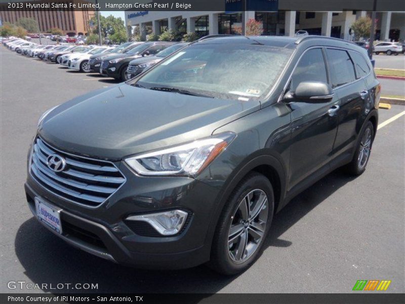 Hampton Green Pearl / Beige 2013 Hyundai Santa Fe Limited