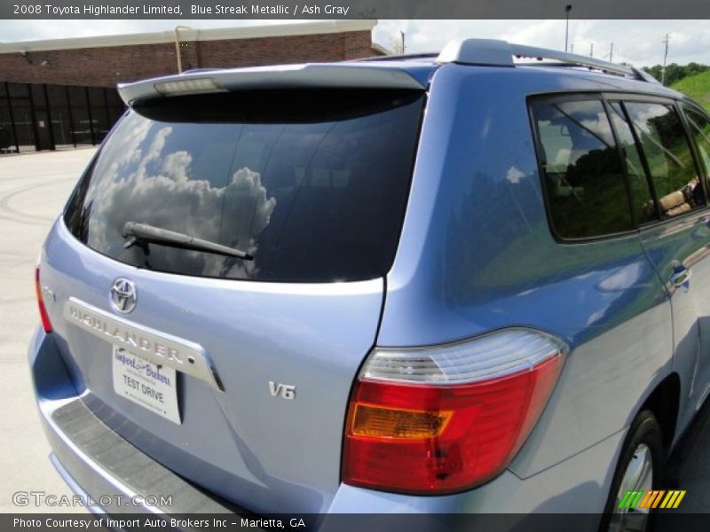 Blue Streak Metallic / Ash Gray 2008 Toyota Highlander Limited