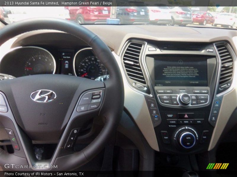 Hampton Green Pearl / Beige 2013 Hyundai Santa Fe Limited
