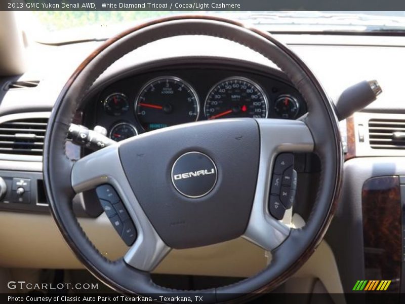 White Diamond Tricoat / Cocoa/Light Cashmere 2013 GMC Yukon Denali AWD