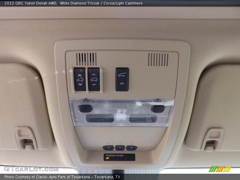 White Diamond Tricoat / Cocoa/Light Cashmere 2013 GMC Yukon Denali AWD