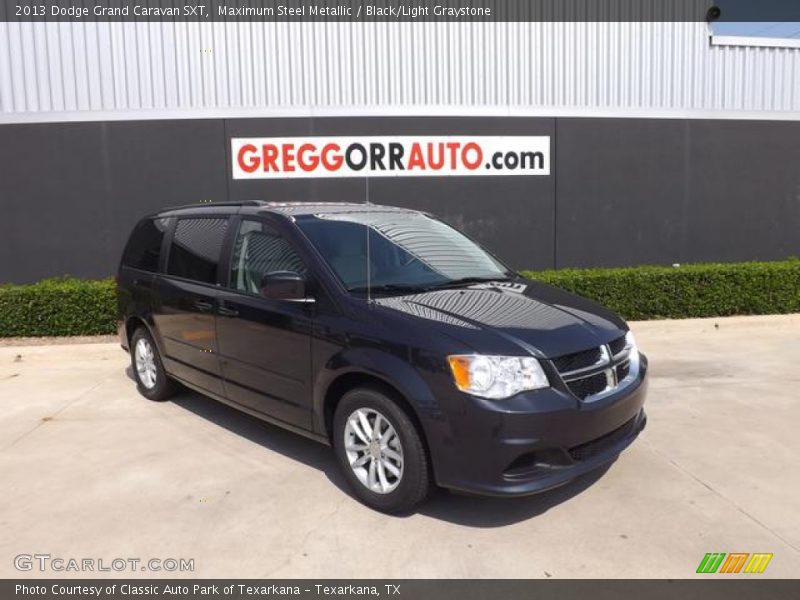 Maximum Steel Metallic / Black/Light Graystone 2013 Dodge Grand Caravan SXT