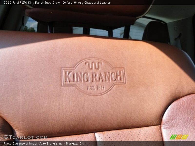 Oxford White / Chapparal Leather 2010 Ford F150 King Ranch SuperCrew