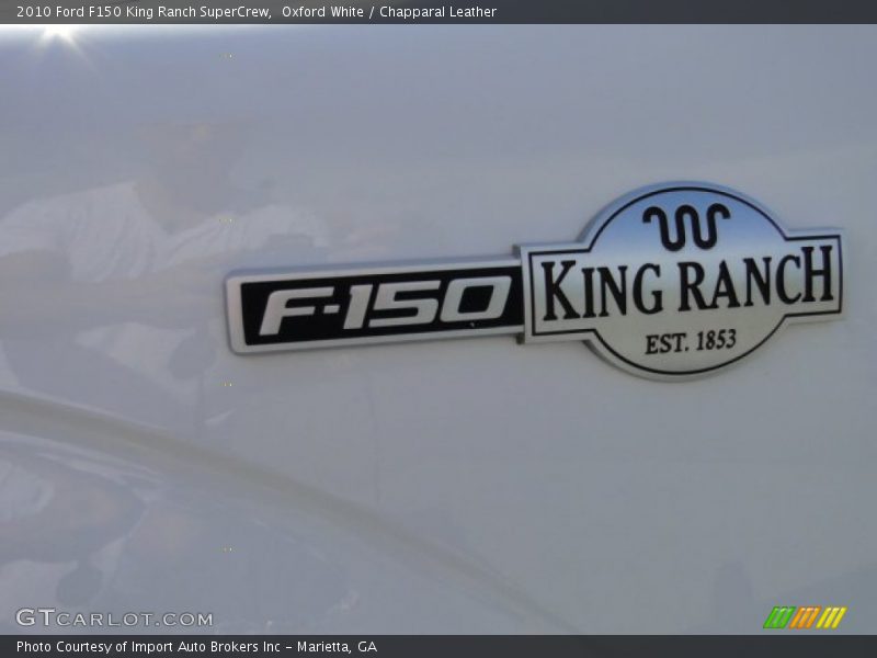 Oxford White / Chapparal Leather 2010 Ford F150 King Ranch SuperCrew