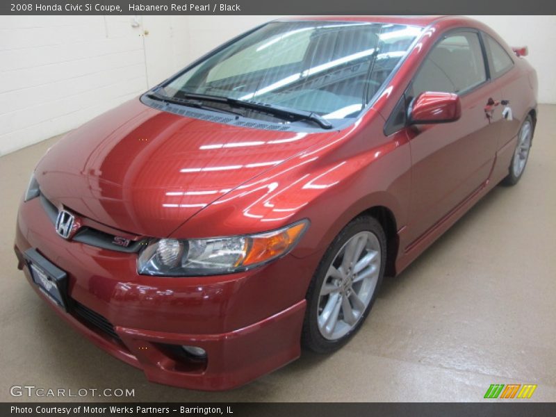 Habanero Red Pearl / Black 2008 Honda Civic Si Coupe