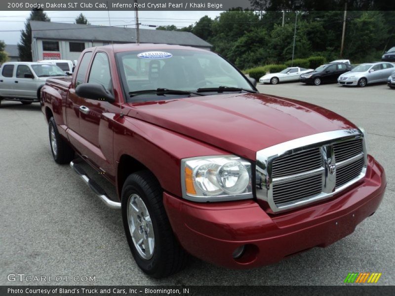 Inferno Red Crystal Pearl / Khaki Beige 2006 Dodge Dakota SLT Club Cab