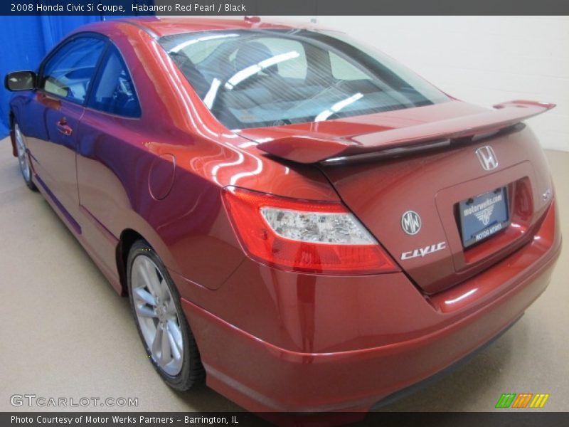 Habanero Red Pearl / Black 2008 Honda Civic Si Coupe