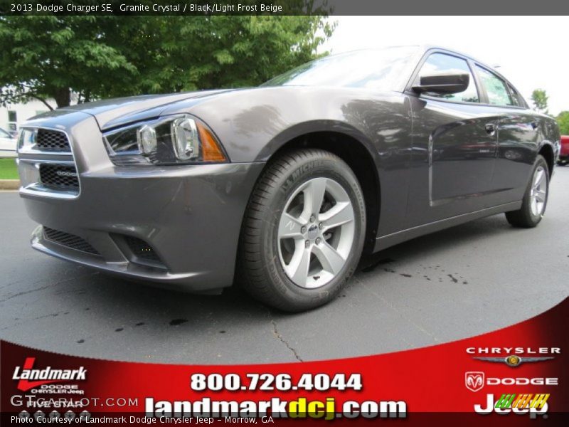 Granite Crystal / Black/Light Frost Beige 2013 Dodge Charger SE
