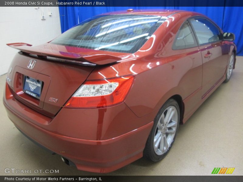 Habanero Red Pearl / Black 2008 Honda Civic Si Coupe