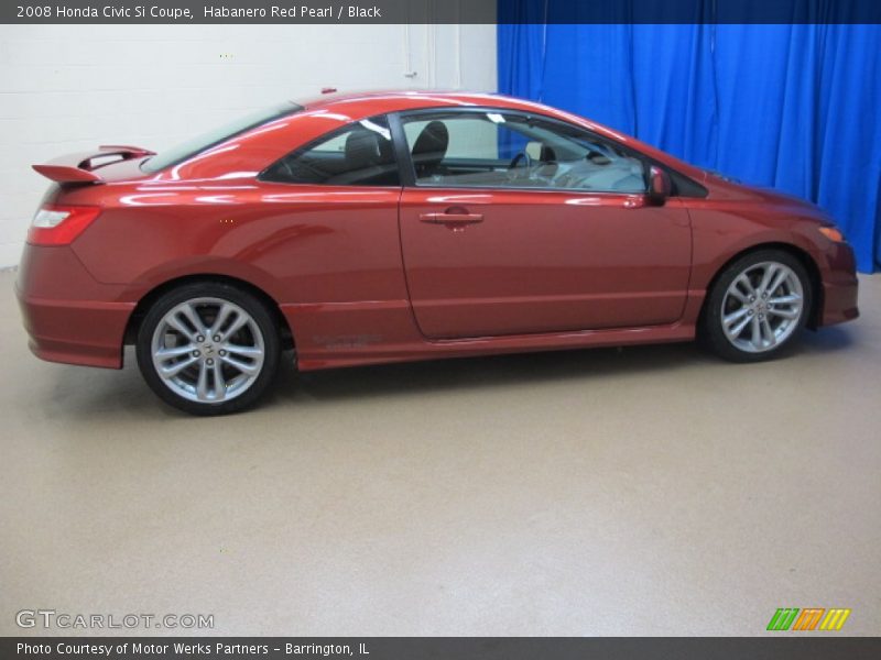 Habanero Red Pearl / Black 2008 Honda Civic Si Coupe