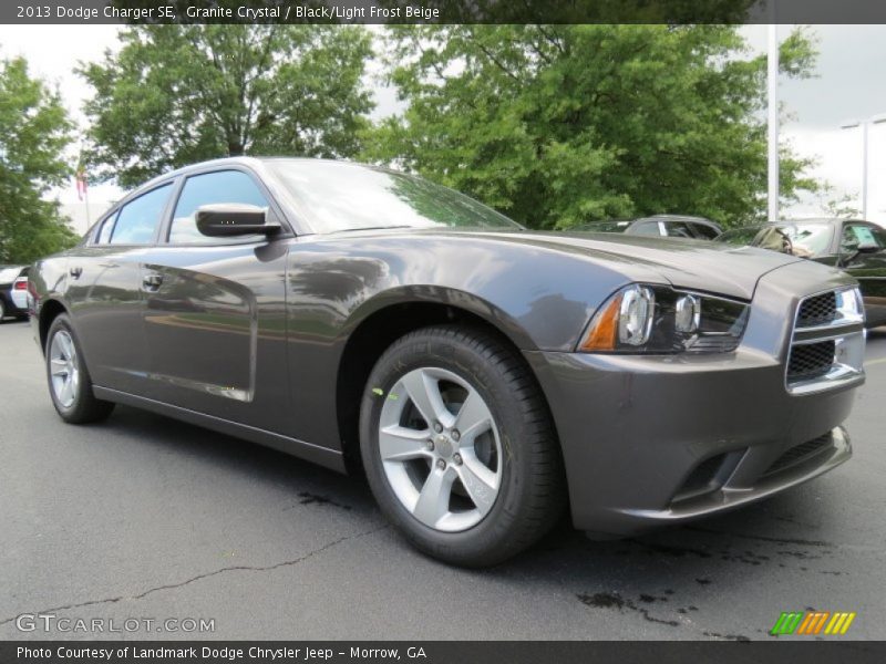 Granite Crystal / Black/Light Frost Beige 2013 Dodge Charger SE