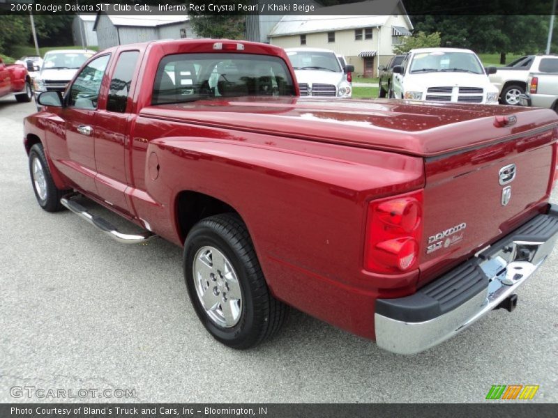 Inferno Red Crystal Pearl / Khaki Beige 2006 Dodge Dakota SLT Club Cab