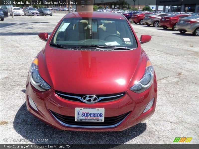 Sparkling Ruby / Beige 2013 Hyundai Elantra GLS
