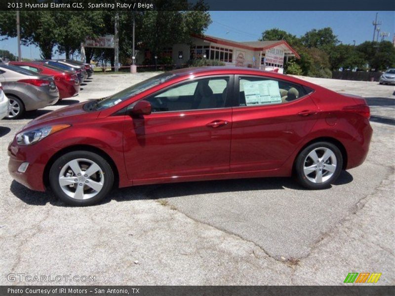 Sparkling Ruby / Beige 2013 Hyundai Elantra GLS