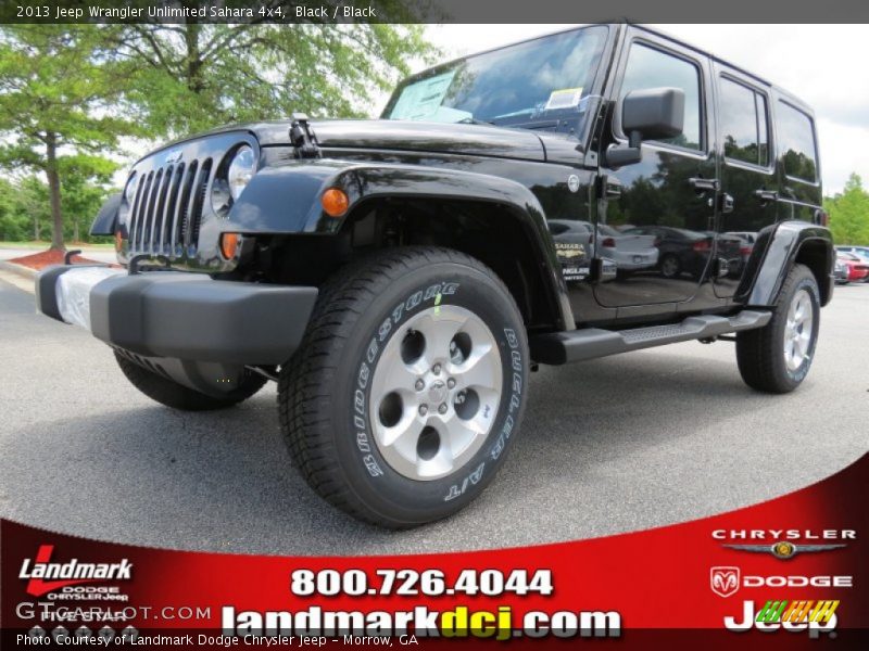 Black / Black 2013 Jeep Wrangler Unlimited Sahara 4x4