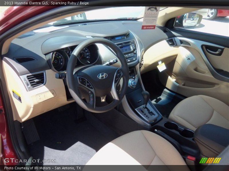 Sparkling Ruby / Beige 2013 Hyundai Elantra GLS