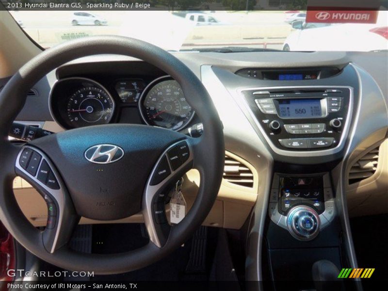 Sparkling Ruby / Beige 2013 Hyundai Elantra GLS