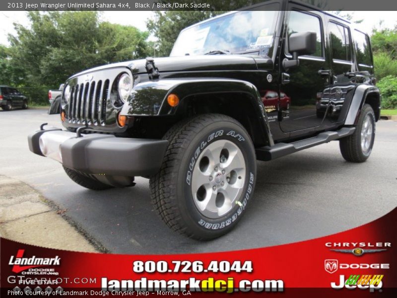 Black / Black/Dark Saddle 2013 Jeep Wrangler Unlimited Sahara 4x4