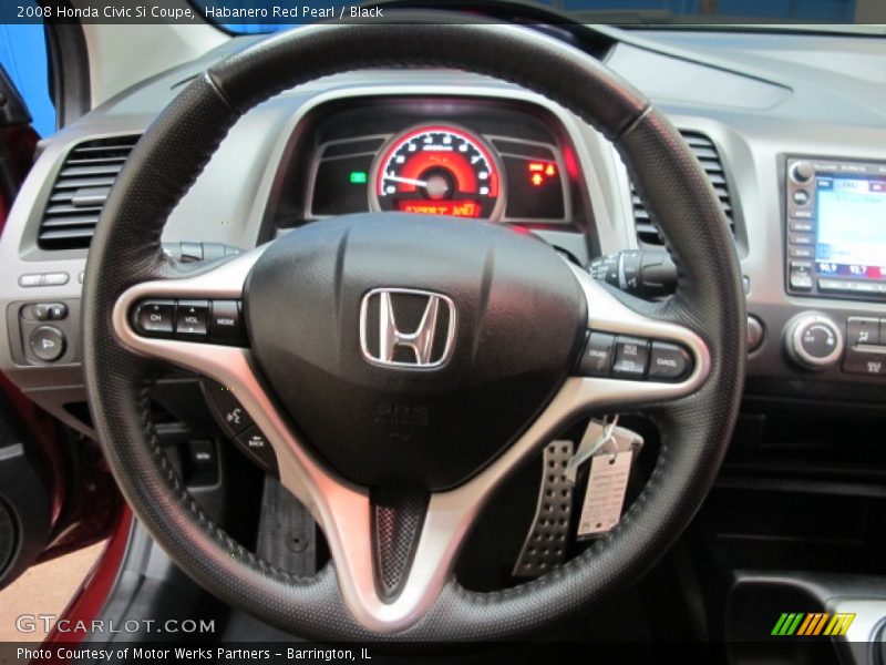 Habanero Red Pearl / Black 2008 Honda Civic Si Coupe