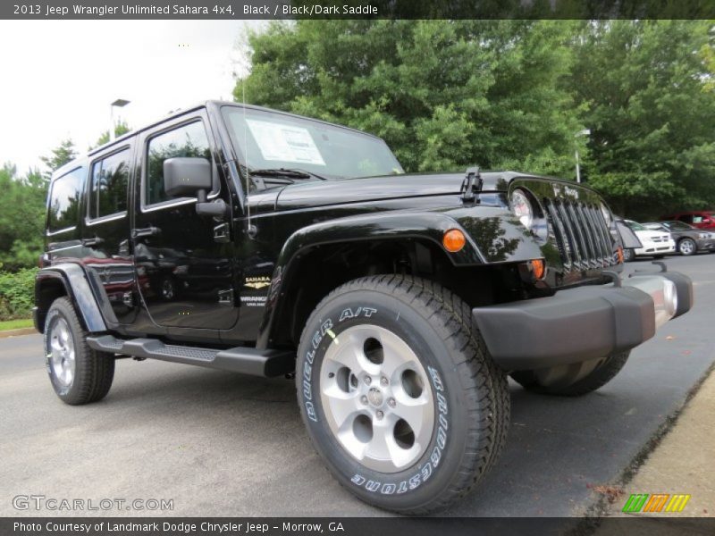 Black / Black/Dark Saddle 2013 Jeep Wrangler Unlimited Sahara 4x4