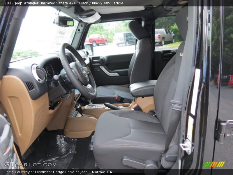Black / Black/Dark Saddle 2013 Jeep Wrangler Unlimited Sahara 4x4