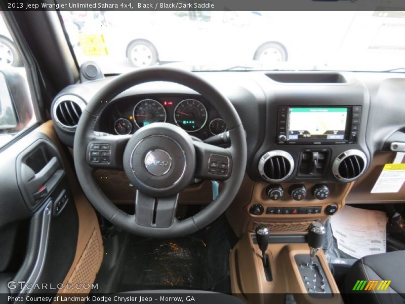 Black / Black/Dark Saddle 2013 Jeep Wrangler Unlimited Sahara 4x4