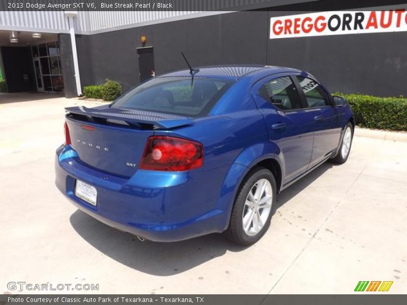 Blue Streak Pearl / Black 2013 Dodge Avenger SXT V6