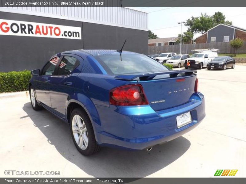 Blue Streak Pearl / Black 2013 Dodge Avenger SXT V6