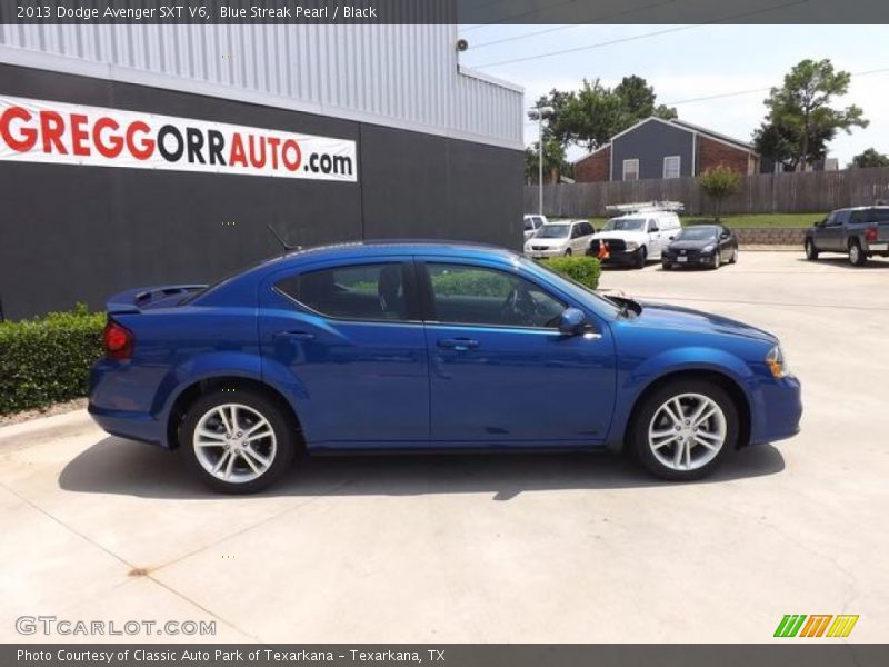 Blue Streak Pearl / Black 2013 Dodge Avenger SXT V6