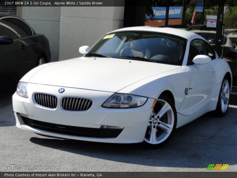 Alpine White / Saddle Brown 2007 BMW Z4 3.0si Coupe