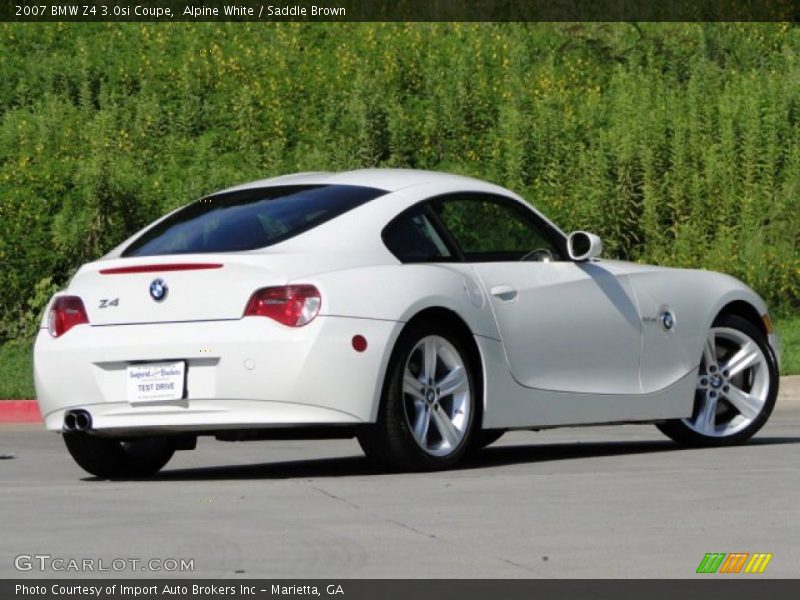 Alpine White / Saddle Brown 2007 BMW Z4 3.0si Coupe